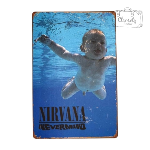 Tablica Ozdobna Blacha Nirvana Nevermind 20x30 cm Retro Vintage