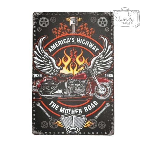 Tablica Ozdobna Blacha America's Highway 20x30 cm Retro Vintage