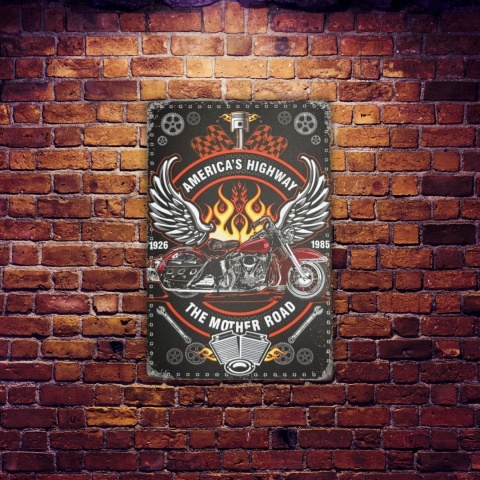 Tablica Ozdobna Blacha America's Highway 20x30 cm Retro Vintage