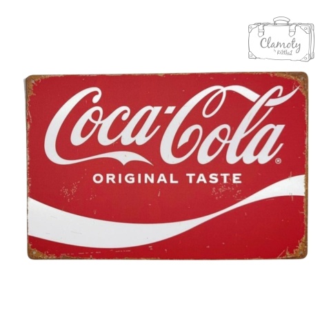 Tablica Ozdobna Blacha Coca Cola Original Taste 20x30 cm Retro Vintage