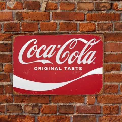 Tablica Ozdobna Blacha Coca Cola Original Taste 20x30 cm Retro Vintage