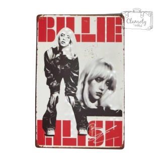 Tablica Ozdobna Blacha Billie Eilish 20x30 cm Retro Vintage Metalowy Plakat