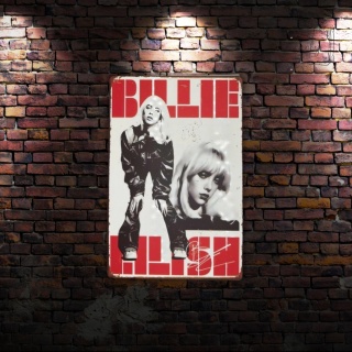 Tablica Ozdobna Blacha Billie Eilish 20x30 cm Retro Vintage Metalowy Plakat
