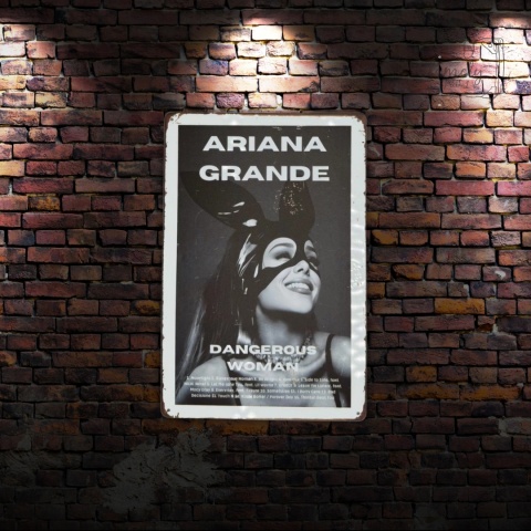 Tablica Ozdobna Blacha Ariana Grande 20x30 cm Retro Vintage Metalowy Plakat