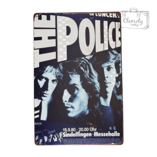 Tablica Ozdobna Blacha The Police 20x30 cm Retro Vintage Metalowy Plakat