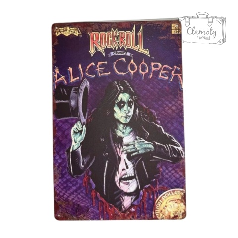 Tablica Ozdobna Blacha Alice Cooper 20x30 cm Retro Vintage Metalowy Plakat