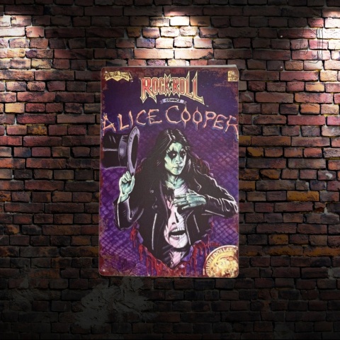 Tablica Ozdobna Blacha Alice Cooper 20x30 cm Retro Vintage Metalowy Plakat