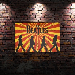 Tablica Ozdobna Blacha The Beatles Przejście 20x30 cm Retro Vintage