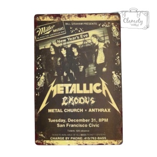 Tablica Ozdobna Blacha Metallica Exodus 20x30 cm Retro Vintage Plakat