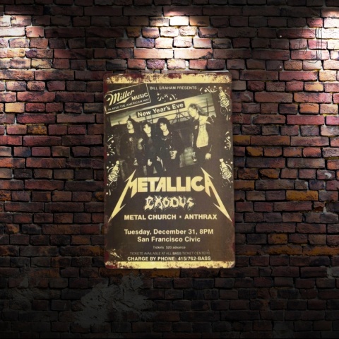Tablica Ozdobna Blacha Metallica Exodus 20x30 cm Retro Vintage Plakat