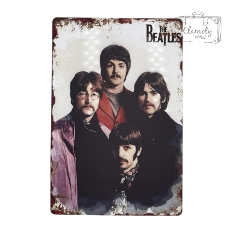 Tablica Ozdobna Blacha The Beatles Portret 20x30 cm Retro Vintage Plakat