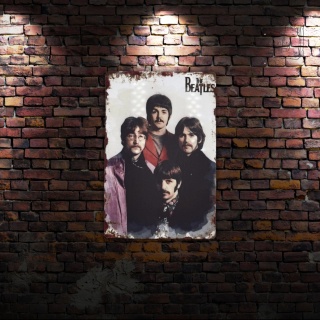 Tablica Ozdobna Blacha The Beatles Portret 20x30 cm Retro Vintage Plakat
