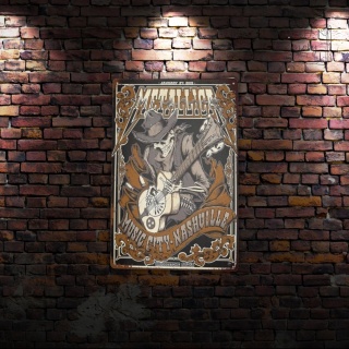 Tablica Ozdobna Blacha Metallica Nashiville 20x30 cm Retro Vintage Plakat