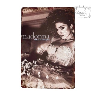 Tablica Ozdobna Blacha Madonna 20x30 cm Retro Vintage Metalowy Plakat