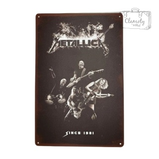 Tablica Ozdobna Blacha Metallica 1981 20x30 cm Retro Vintage Metal Plakat