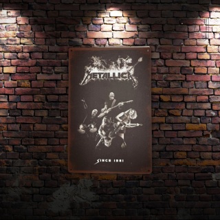 Tablica Ozdobna Blacha Metallica 1981 20x30 cm Retro Vintage Metal Plakat