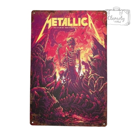 Tablica Ozdobna Blacha Metallica Kościutrup 20x30 cm Retro Vintage Plakat