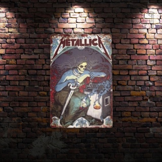 Tablica Ozdobna Blacha Metallica Syrena Czaszka 20x30 cm Retro Vintage