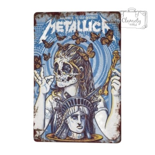 Tablica Ozdobna Blacha Metallica Statua Wolności 20x30 cm Retro Vintage