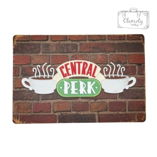 Tablica Ozdobna Blacha Central Perk Przyjaciele 20x30 cm Retro Vintage