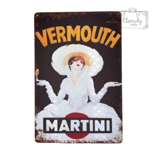 Tablica Ozdobna Blacha Martini Vermouth 20x30 cm Retro Vintage