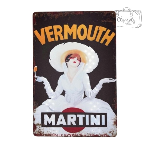 Tablica Ozdobna Blacha Martini Vermouth 20x30 cm Retro Vintage