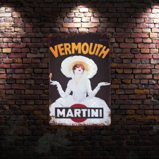 Tablica Ozdobna Blacha Martini Vermouth 20x30 cm Retro Vintage