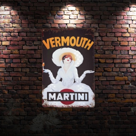 Tablica Ozdobna Blacha Martini Vermouth 20x30 cm Retro Vintage