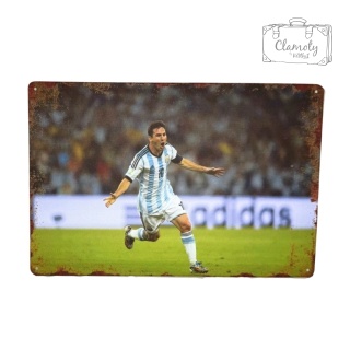 Tablica Ozdobna Blacha Leo Messi Argentyna 20x30 cm Retro Vintage Plakat
