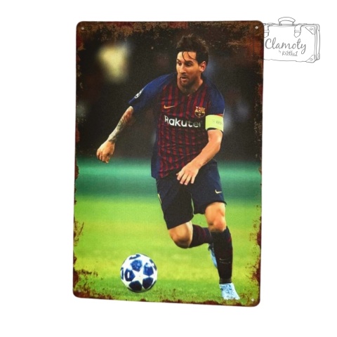 Tablica Ozdobna Blacha Leo Messi Barca 20x30 cm Retro Vintage Plakat