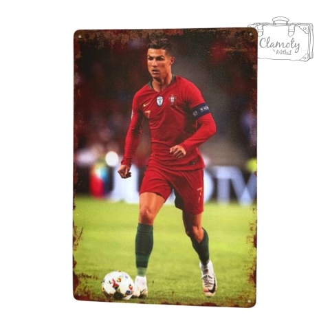 Tablica Ozdobna Blacha Ronaldo CR7 20x30 cm Retro Vintage Metalowy Plakat