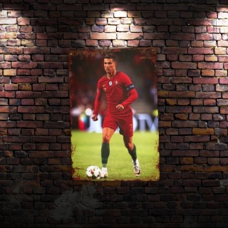 Tablica Ozdobna Blacha Ronaldo CR7 20x30 cm Retro Vintage Metalowy Plakat