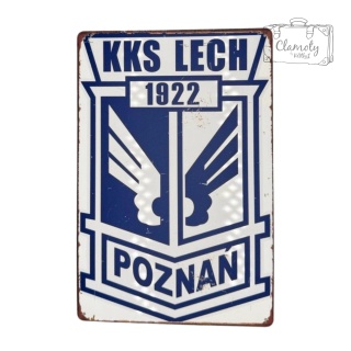 Tablica Ozdobna Blacha Lech Poznań 20x30 cm Retro Vintage Metalowy Plakat