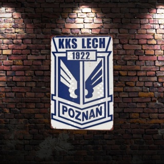 Tablica Ozdobna Blacha Lech Poznań 20x30 cm Retro Vintage Metalowy Plakat