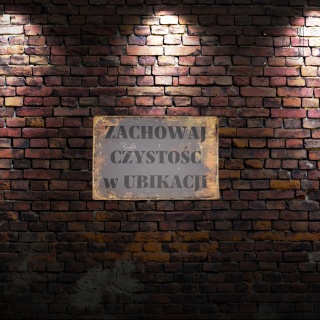 Tablica Ozdobna Blacha Zachowaj Czystość W Ubikacji 20x30 cm Retro Vintage