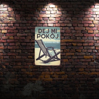 Tablica Ozdobna Blacha Dej Mi Pokój Ja Nikaj Nie Ida 20x30 cm Vintage