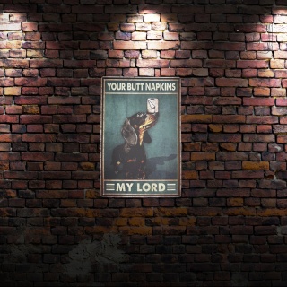 Tablica Ozdobna Blacha Your Butt Napinks My Lord 20x30 cm Retro Vintage