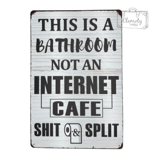 Tablica Ozdobna Blacha This Is A Bathroom 20x30 cm Retro Vintage