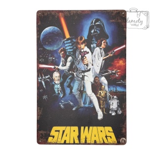 Tablica Ozdobna Blacha Star Wars Gwiezdne Wojny 20x30 cm Retro Vintage