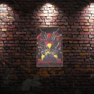 Tablica Ozdobna Blacha Deadpool Marvel Wolverine 20x30 cm Retro Vintage