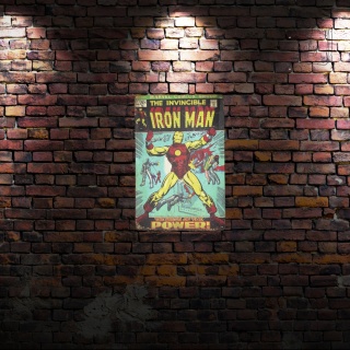 Tablica Ozdobna Blacha Iron Man Classic Comiks 20x30 cm Retro Vintage