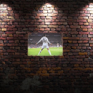 Tablica Ozdobna Blacha Ronaldo Piłkarz Skok 20x30 cm Retro Vintage