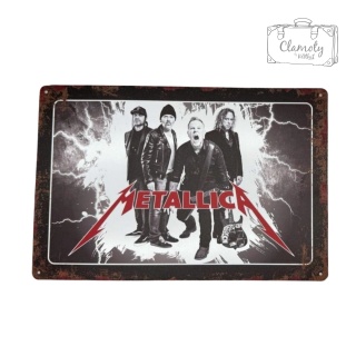 Tablica Ozdobna Blacha Metallica Członkowie 20x30 cm Retro Vintage Plakat