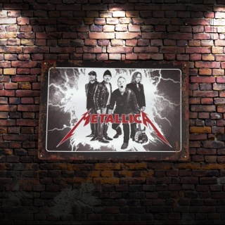 Tablica Ozdobna Blacha Metallica Członkowie 20x30 cm Retro Vintage Plakat