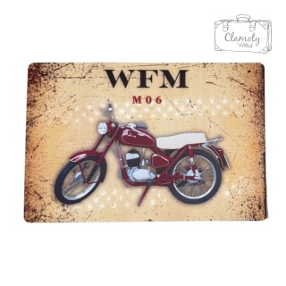 Tablica Ozdobna Blacha WFM M06 Motocykl 20x30 cm Retro Vintage Plakat