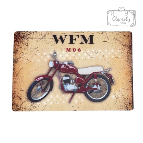 Tablica Ozdobna Blacha WFM M06 Motocykl 20x30 cm Retro Vintage Plakat