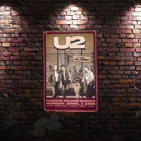 Tablica Ozdobna Blacha U2 Zespół Rock 20x30 cm Retro Vintage Metal Plakat