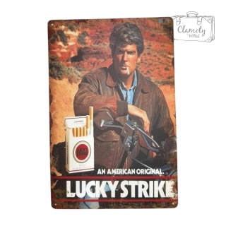 Tablica Ozdobna Blacha Reklama Lucky Strike 20x30 cm Retro Vintage Plakat