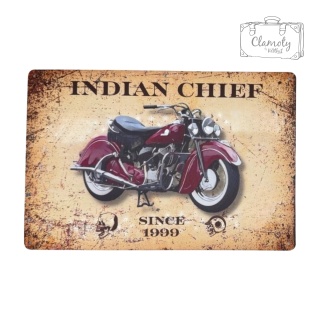 Tablica Ozdobna Blacha Indian Chief 20x30 cm Retro Vintage Metalowy Plakat