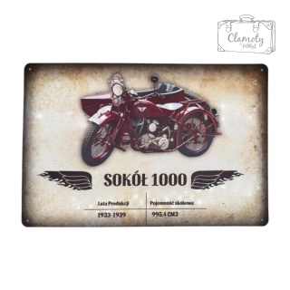 Tablica Ozdobna Blacha Sokół 1000 20x30 cm Retro Vintage Metalowy Plakat
